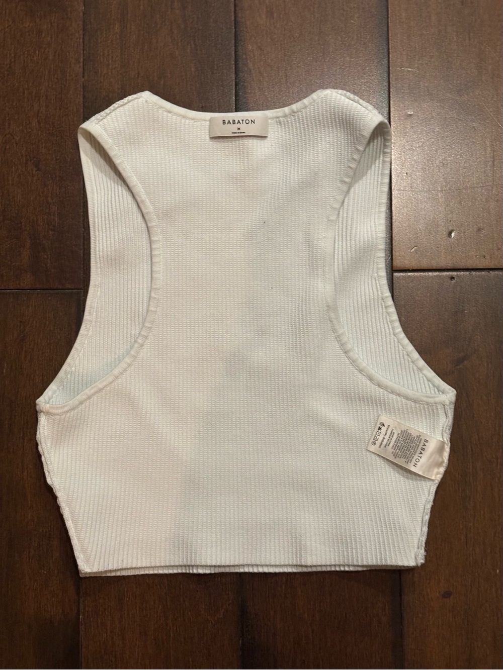 Babaton Cream Ribbed Crop Tank - Picture 3 of 3